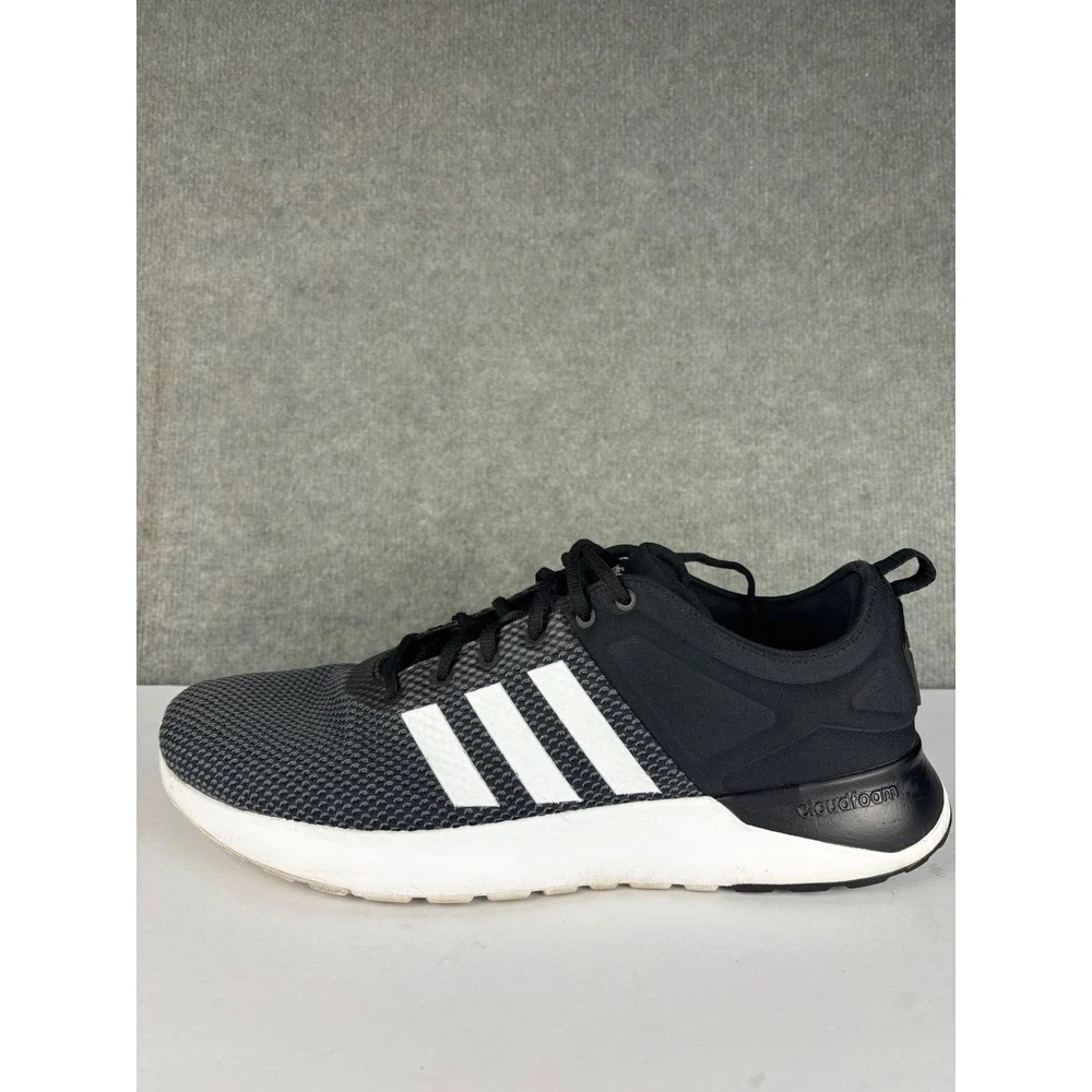 Adidas Cloudfoam Super Racer Sneaker BB9763 Size 13 Black White Mens
